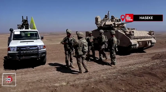 ABD ordusu ile PKK/YPG'li teröristler ortak tatbikat yaptı