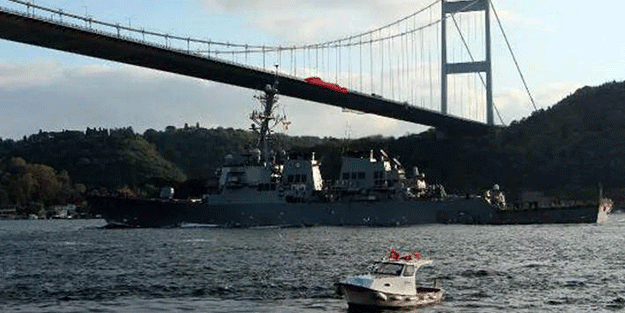 ABD savaş gemisi Boğaz'da!