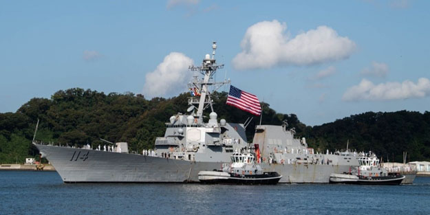 ABD savaş gemisi Tayvan Boğazı'ndan geçti! Çin deniz ve hava kuvvetleri yakın takipte