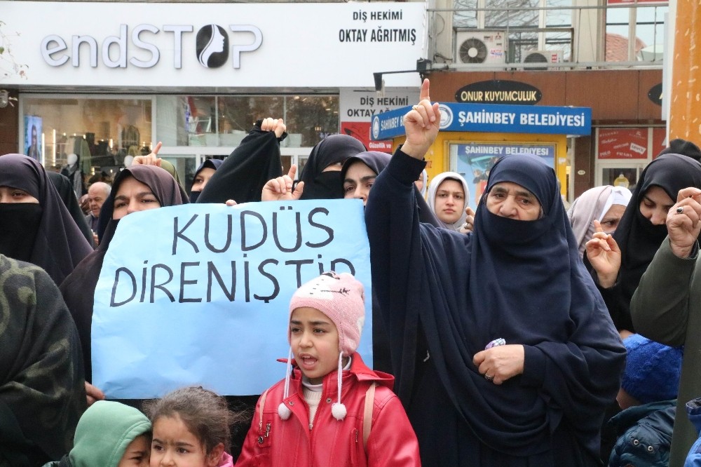 ABD ve İsrail’in Filistin planı protesto edildi 
