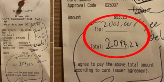 Yemek yediği restorana bıraktığı bahşişe garson bile inanamadı