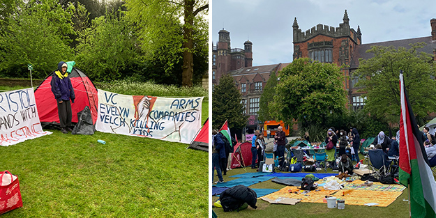 ABD'de başlayan direniş dünyada oluk oluk yayılıyor! İngiltere'de üniversite öğrencileri de çadır kurdu
