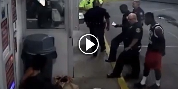 Kadını döve döve gözaltına aldılar