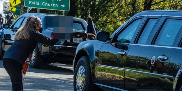 ABD'de bir kadından Trump'a şoke eden hareket