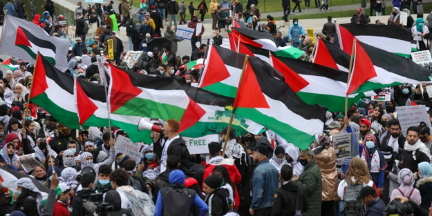 ABD'de Filistin için sokağa indiler