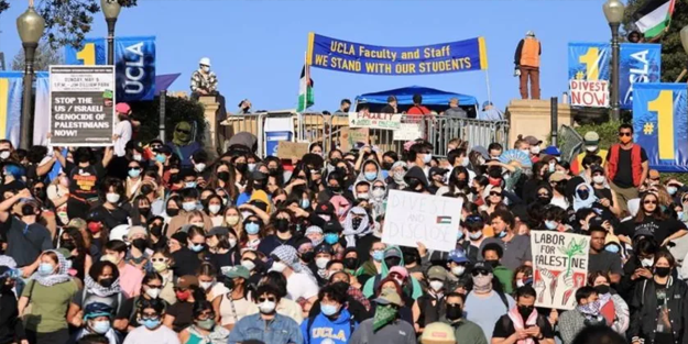 ABD'de Filistin'e destek protestolarında 2 bin gözaltı!