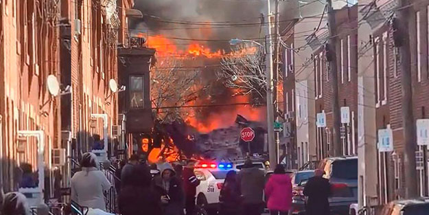 ABD'de korkutan patlama: 3 ev yıkıldı