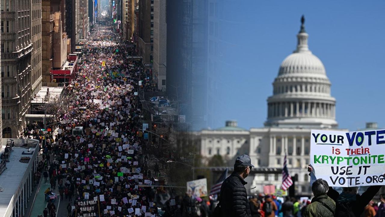ABD'de milyonlar meydana indi!
