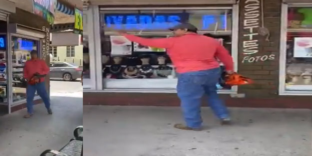 ABD'de olaysız gün yok! Protestoculara elektrikli testere ile saldırdı