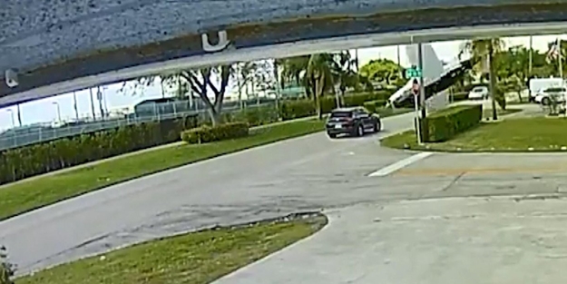 ABD'de otomobilin üzerine uçak düştü