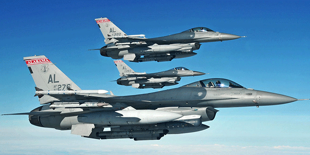 ABD'de panik! F-16'lar bir uçağı düşürdü patlamalar duyuldu