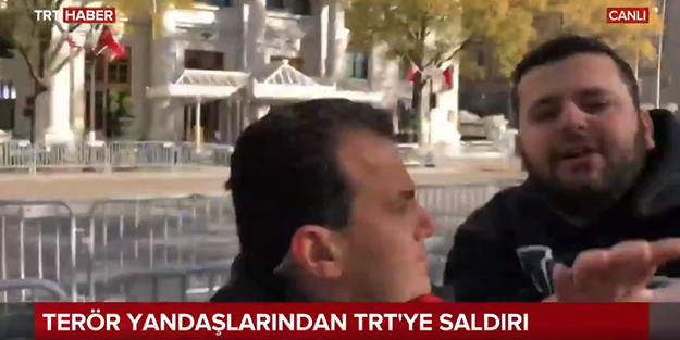 ABD'de PKK'lı teröristlerden TRT Haber muhabirine alçak saldırı!