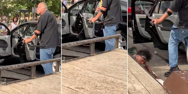 ABD'de göstericileri yay ve okla vuran adam ortalığı karıştırdı