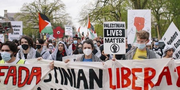 ABD’deki Michigan Üniversitesi'nde Filistin'e destek!