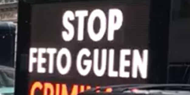 ABD'deki Türklerden FETÖ'nün itlerine tokat: Stop Gülen, PKK, PYD, YPG