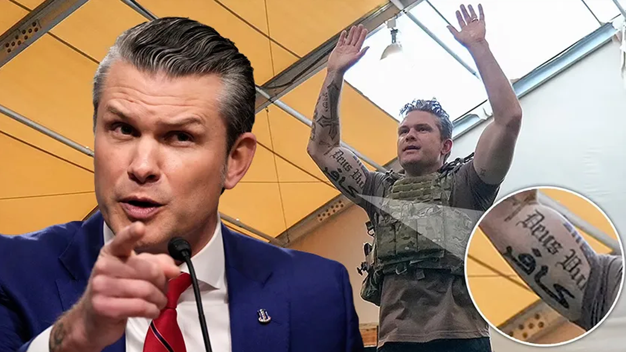 ABD'den büyük skandal! Yeni savunma bakanının kolundaki Arapça dövmede bakın ne yazıyor!