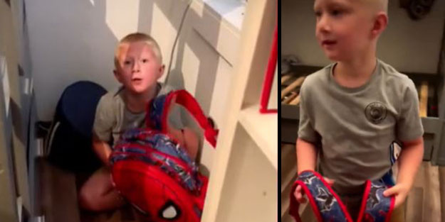 Sosyal medyada gündem oldu! Annenin 5 yaşındaki çocuğunu okula hazırladığı video şoke etti