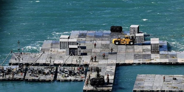 ABD’nin Gazze kıyısına iskele inşa etti