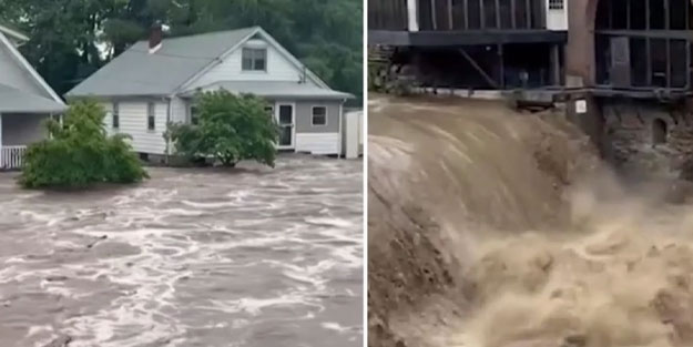 ABD'nin New York ve New England eyaletlerini sel vurdu