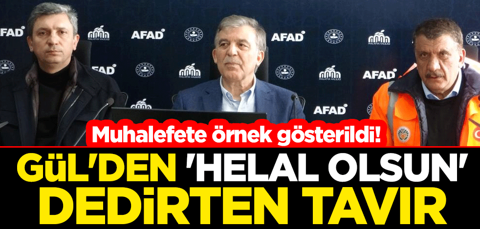 Muhalefete örnek gösterildi! Abdullah Gül'den 'helal olsun' dedirten tavır