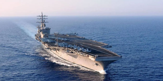 ABD'ye ait uçak gemisi vuruldu! Tüm dünyaya ilan ettiler