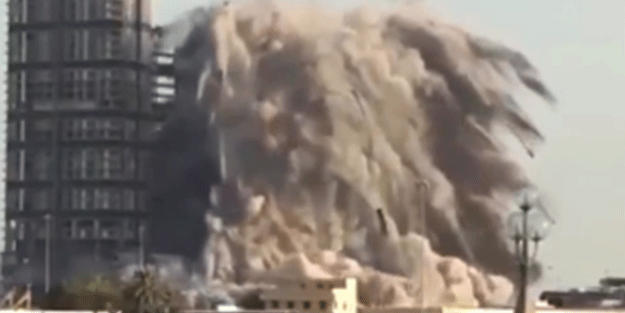 Abu Dabi’deki 144 katlı gökdelen yıkıldı