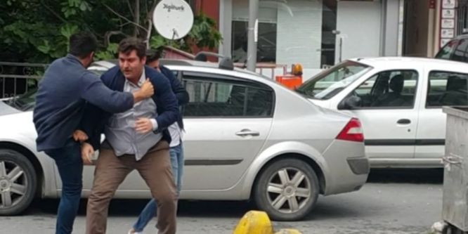 Mecidiyeköy’de sokak ortasında kavga