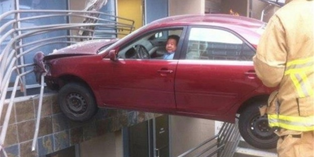 Acemi şoförlerden sıra dışı hatalar