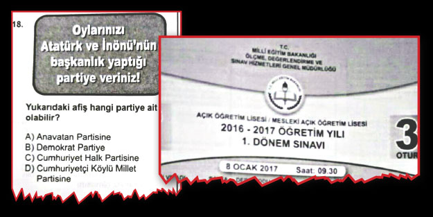 Açık Öğretim Sınavı’nda CHP propagandası