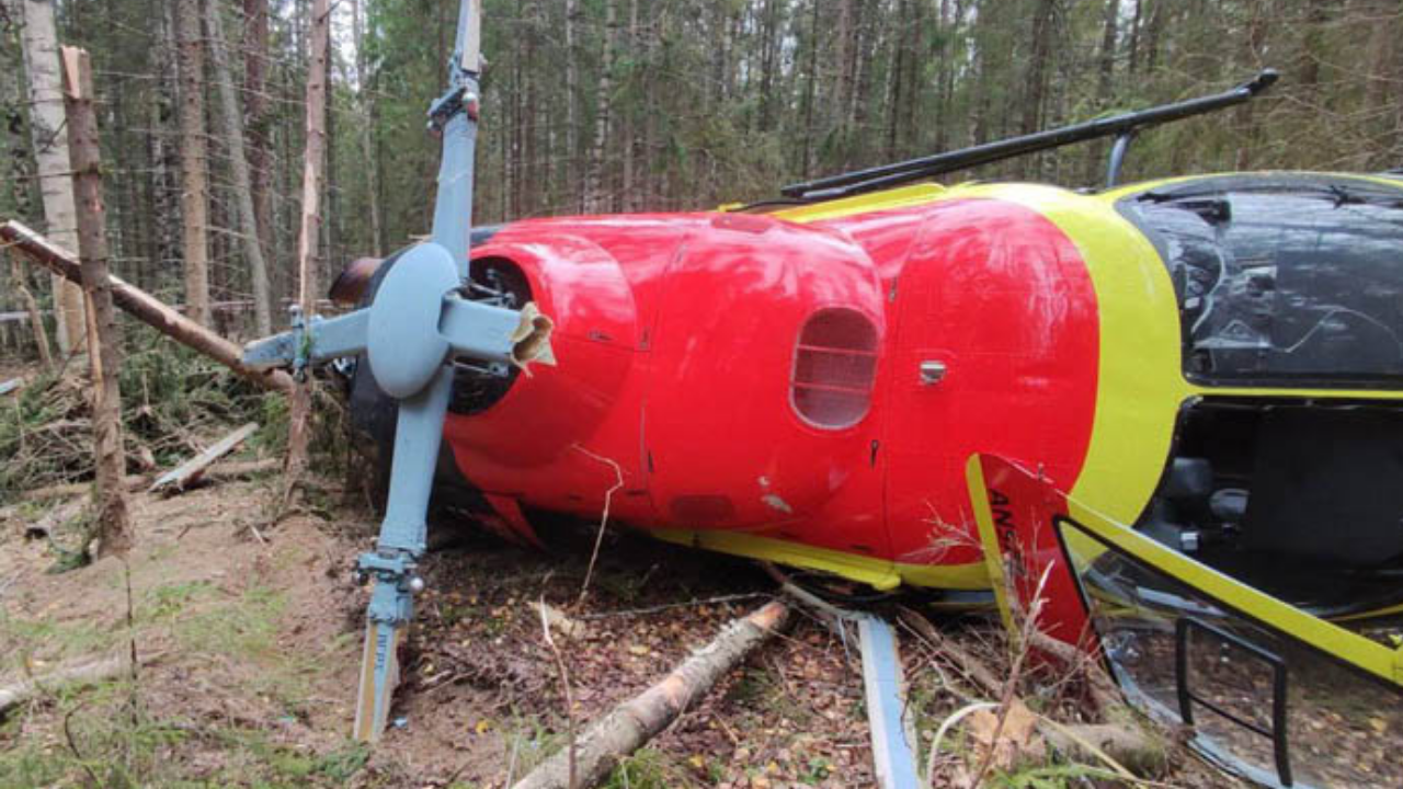 Acil inişi ormana yapınca bu hale geldi!