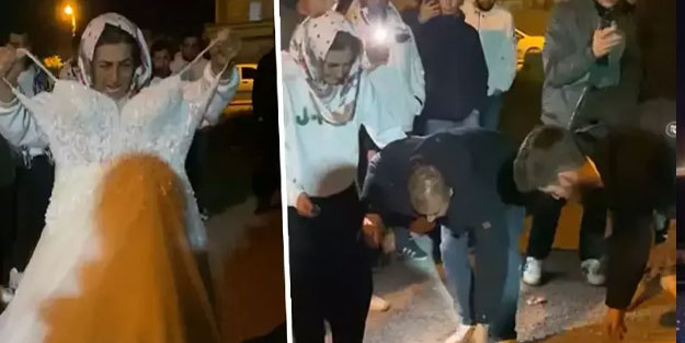 Acılı anne gelinliği ateşe verdi