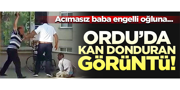 Kan donduran görüntü! Acımasızca dövdü…