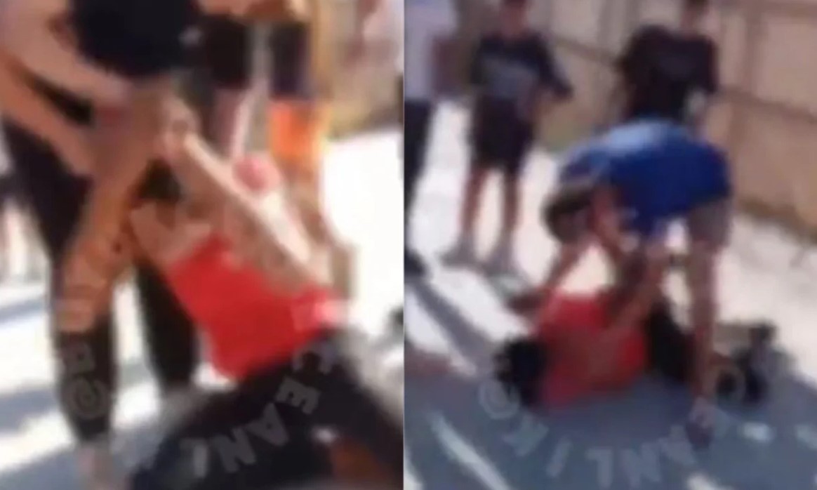 Acımasızca vurdular! Akran zorbalığı kamerada