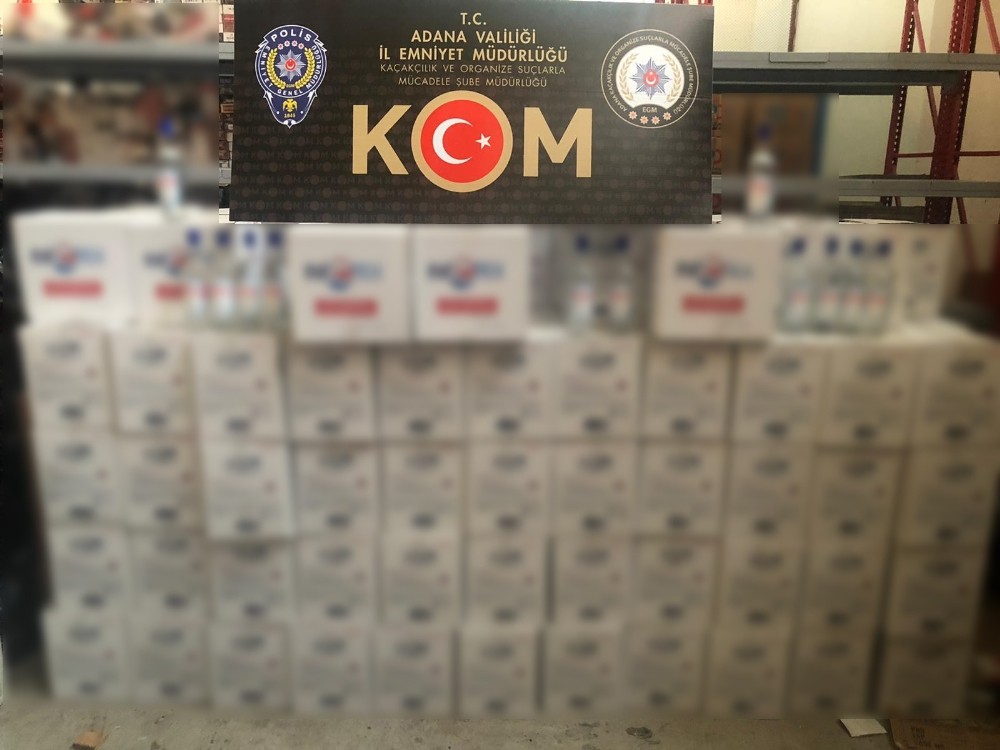 Adana’da 2 bin 760 litre etil alkol ele geçirildi 