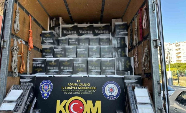 Adana’da 3 milyon makaron ele geçirildi