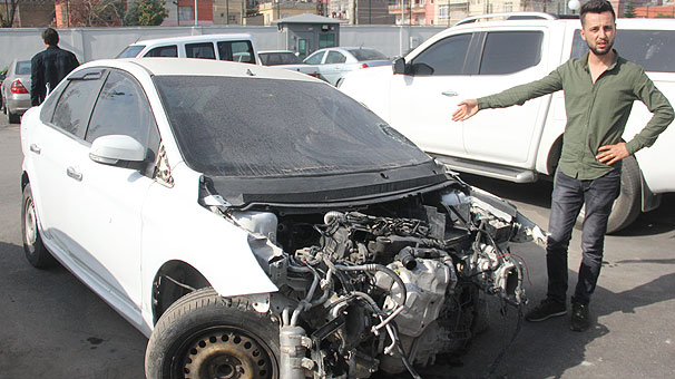 Adana'da çalınan otomobilinin bulunduğuna sevinemedi