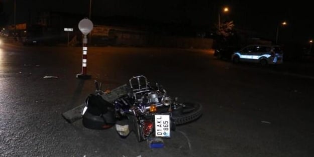 Adana’da cipe çarpan motosiklet sürücüsü öldü