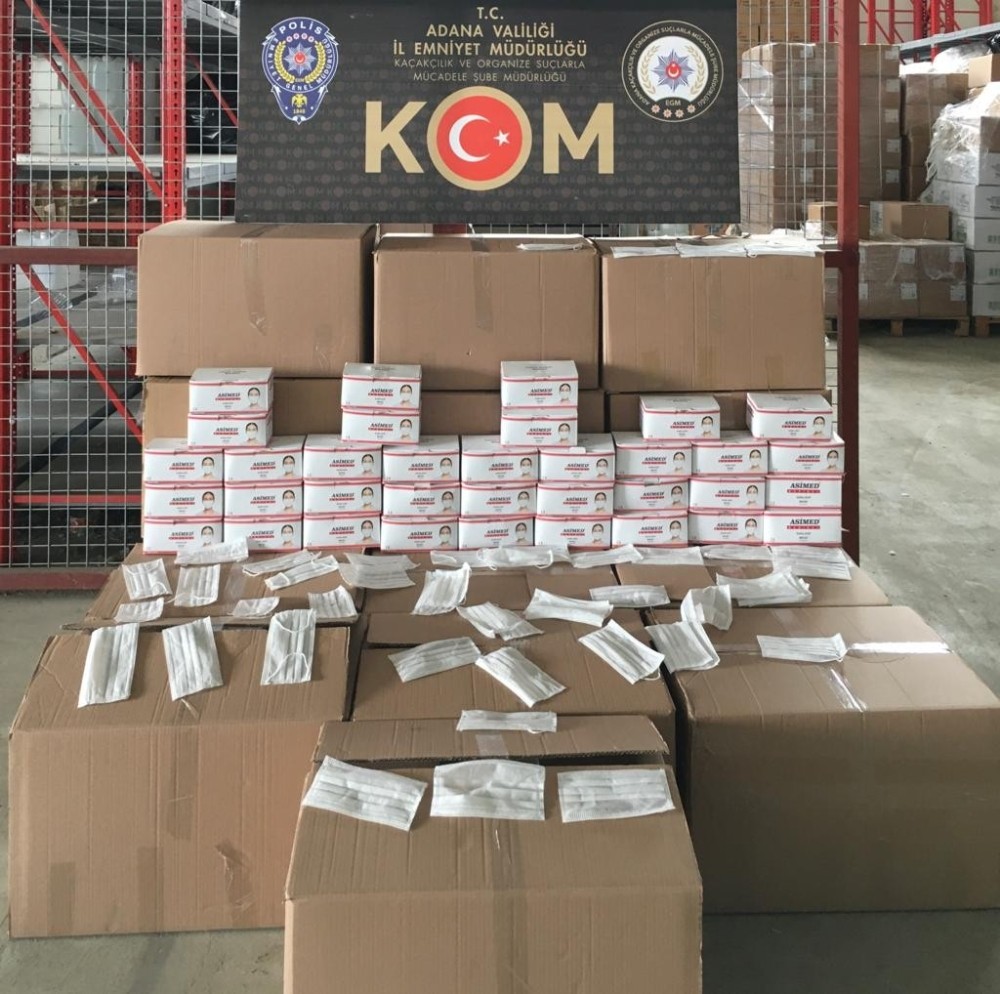 Adana’da kaçak maske operasyonu 