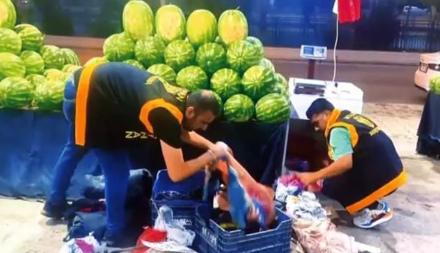 Adana’da karpuz tezgahından bakın ne çıktı