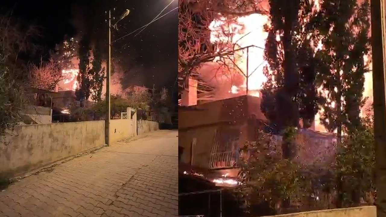 Adana'da korkutan ev yangını