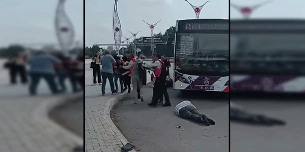Adana'da otobüs şoförünün darbedilme anı kamerada!