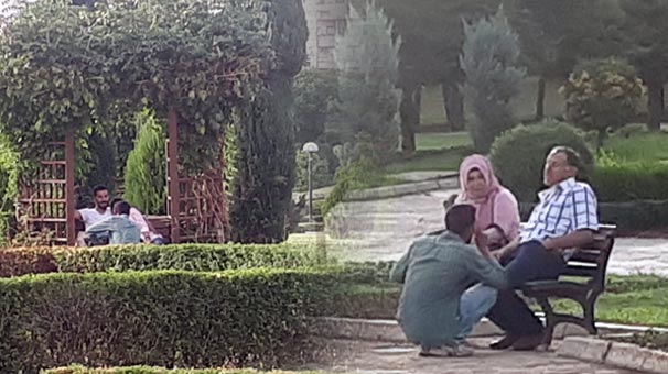 Adana’da parkta kimi görse yanına gitti! İstediğini alana kadar peşlerini bırakmadı