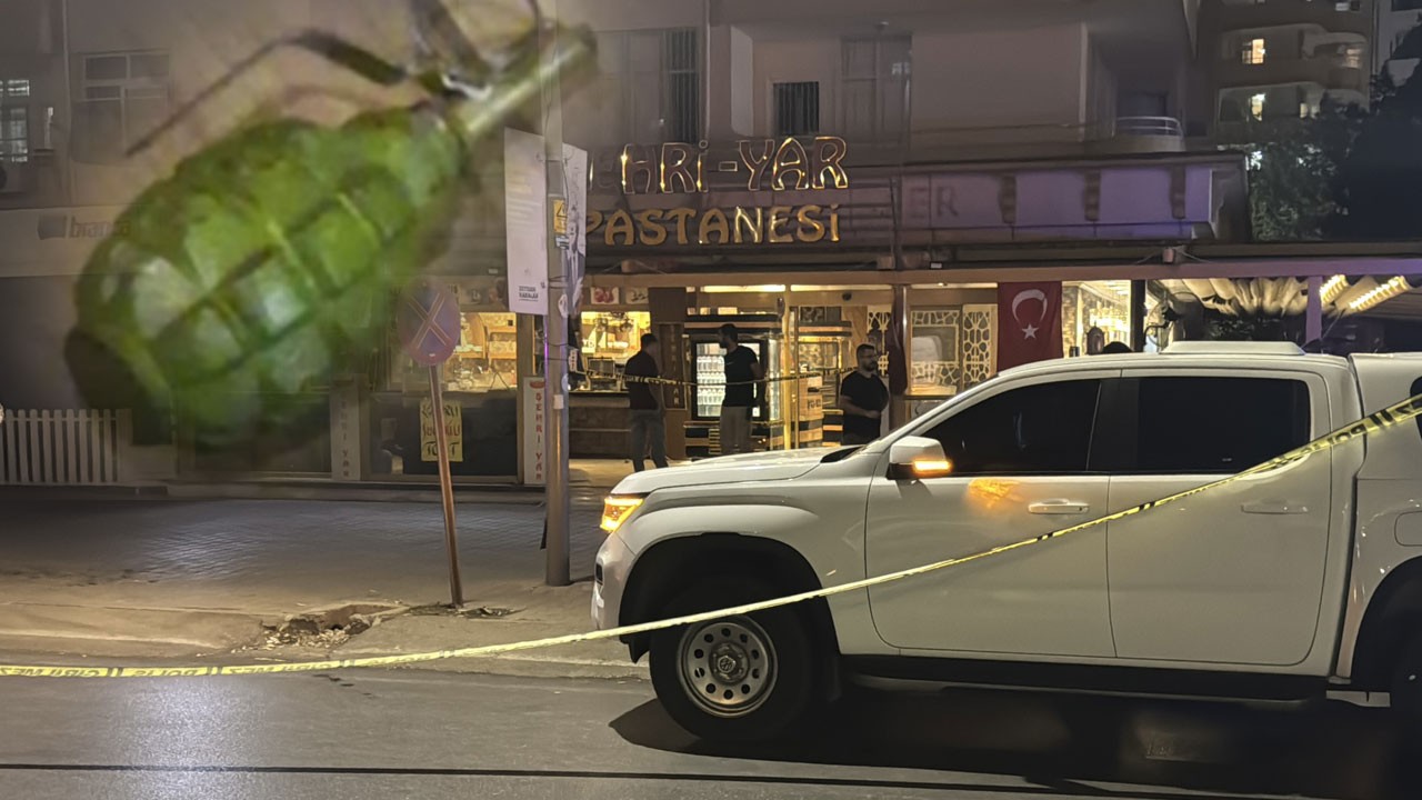 Adana’da pastaneye el bombası atıldı