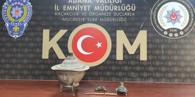 Adana'da tarihi eser kaçakçılığı operasyonu: 3 gözaltı