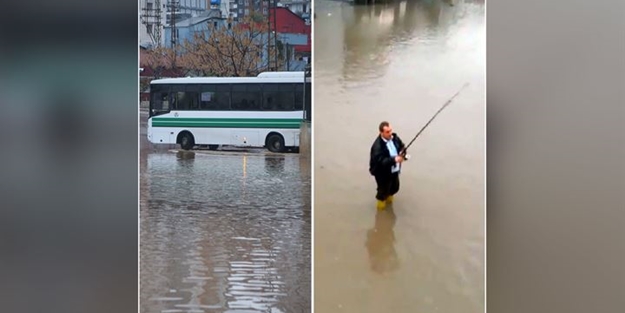Adana'da vatandaş seli fırsata çevirdi