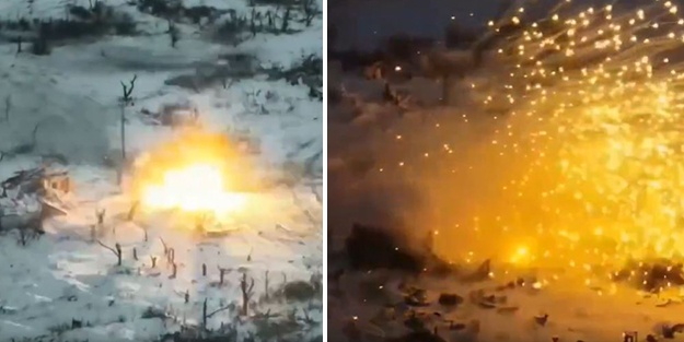 Adeta yağmur gibi yağdı! Rus T-90 tankı böyle vuruldu