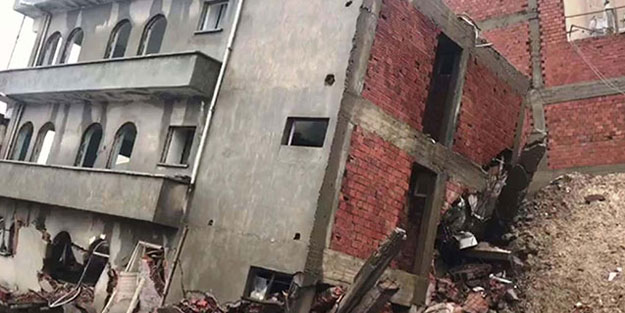 Adıyaman ‘da 4 katlı bina yağmur nedeniyle çöktü