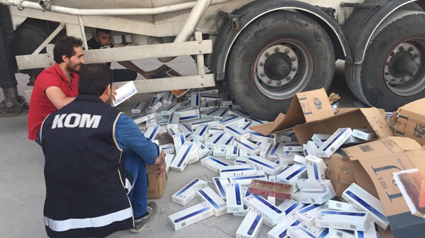 Adıyaman'da 140 bin paket kaçak sigara ele geçirildi