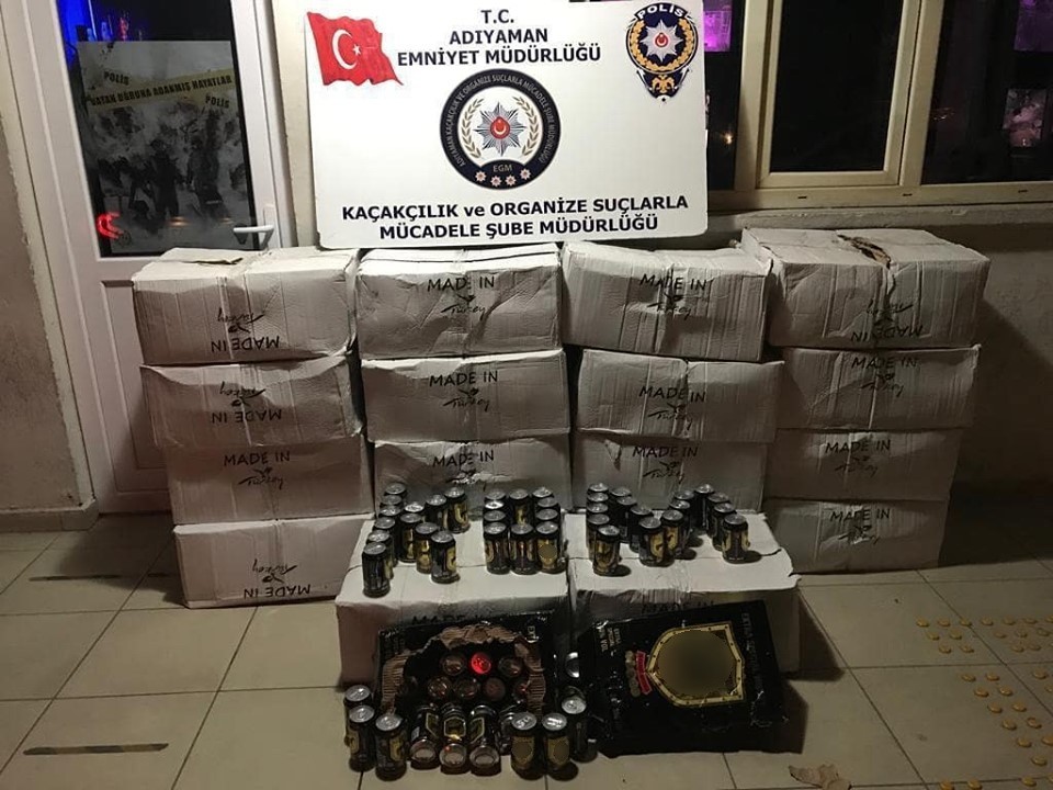 Adıyaman’da kaçak içki operasyonu 