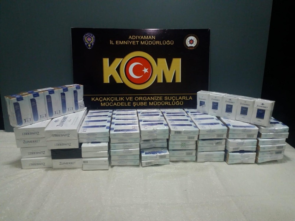 Adıyaman’da kaçak sigara ele geçirildi 
